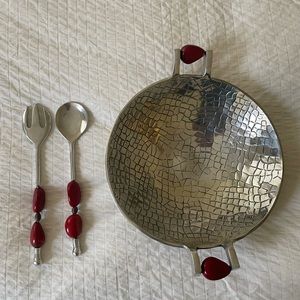 Silver and Tagua Bowl and Cutlery